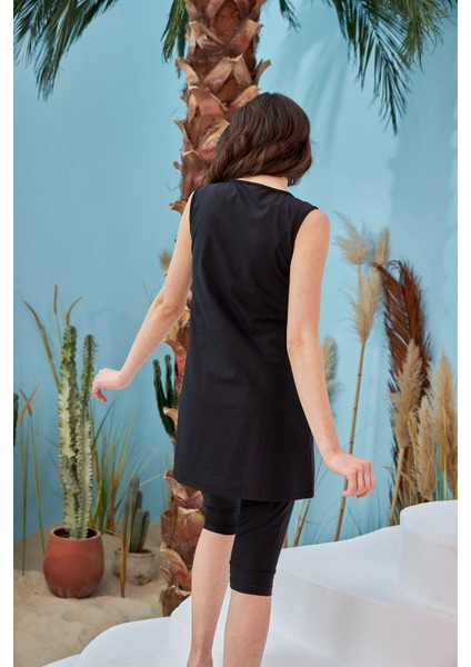 Yarı Kapalı Tesettür Mayo Sıfır Kol 720-011 Esma fırsatları