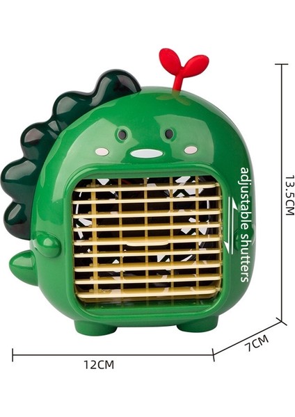 A9 Masaüstü Dinozor Fan USB Mini Büyük Rüzgar Fanı Sarı (Yurt Dışından)