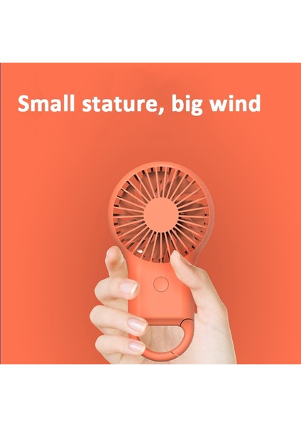 El Tipi Cep Mini Küçük Fan Taşınabilir Şarj 7 Renk Işığı Turuncu ile Açık USB Fan (Yurt Dışından)