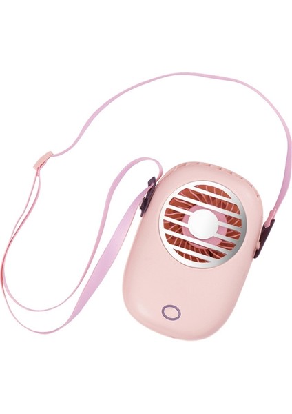 WX616 Mini Asma Boyun Fan USB Öğrenci Ofisi El Taşıyıcı Fan Pembe (Yurt Dışından)