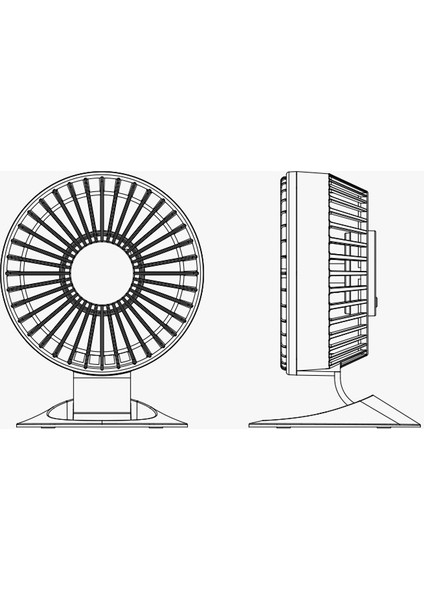 F2 Öğrenci USB Sessiz Ofis Masaüstü Mini Fan Siyah (Yurt Dışından)