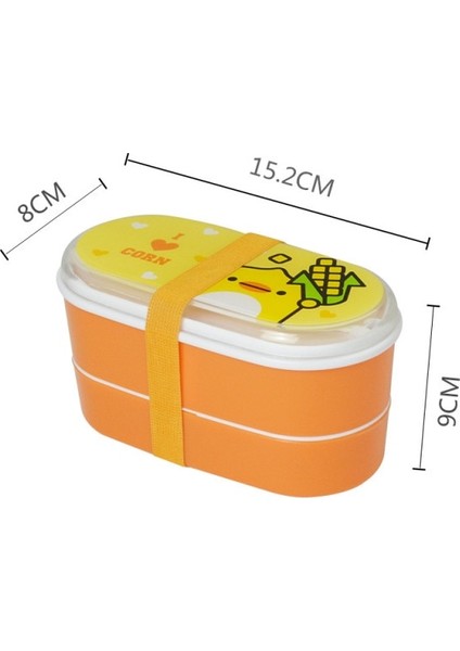 Three Beans Karikatür Sağlıklı Plastik Öğle Yemeği Kutusu 600 ml (Yurt Dışından)