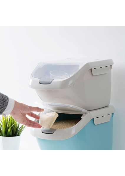 Mühürlü 6 kg Gri Pirinç Dağıtıcı Tahıl Saklama Kutusu (Yurt Dışından)
