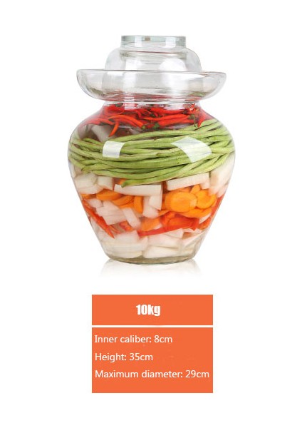 Three Beans 10 kg Cam Konteyner Kimchi Kavanoz (Yurt Dışından)