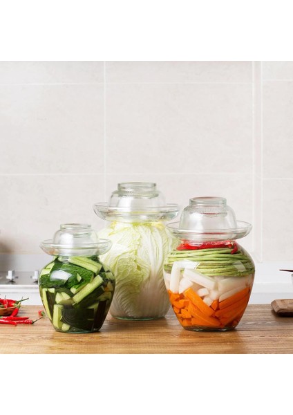 Three Beans 10 kg Cam Konteyner Kimchi Kavanoz (Yurt Dışından)