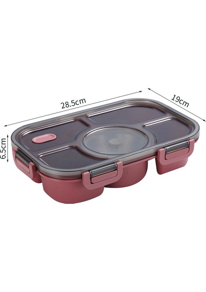 Three Beans 1 Adet Kırmızı Taşınabilir Öğle Yemeği Kutusu (Yurt Dışından)
