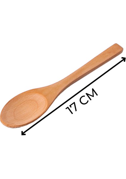 6'lı Bambu Kaşık Salça Kaşığı Bambu Kaşık Set 17 cm