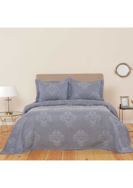 Amelie Indigo Çift Kişilik Yatak Örtüsü Set