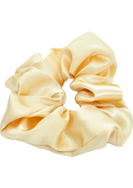 Lastikli Simit Orta Boy Sarı Saten Toka