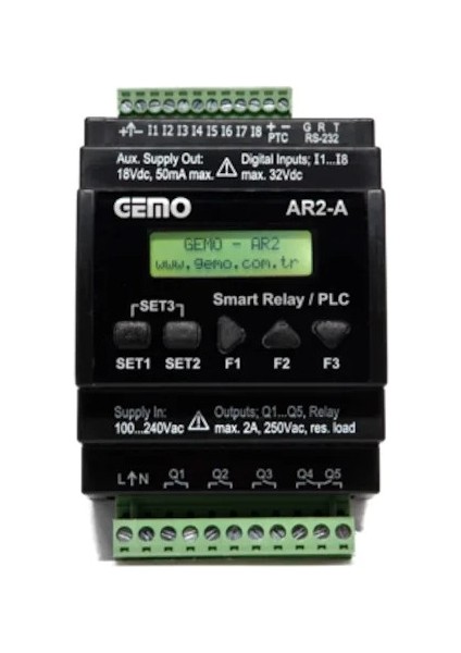 AR2-A-230VAC-8D Akıllı Röle /plc