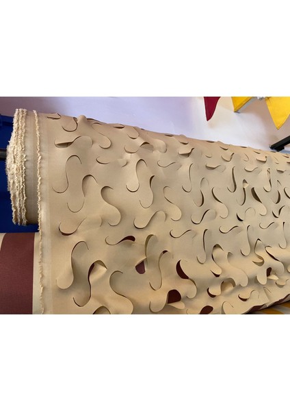 Bej Renk Kamuflaj Örtü Ağ - Gölgelik Dekoratif Bej Renk File 3m x 3m
