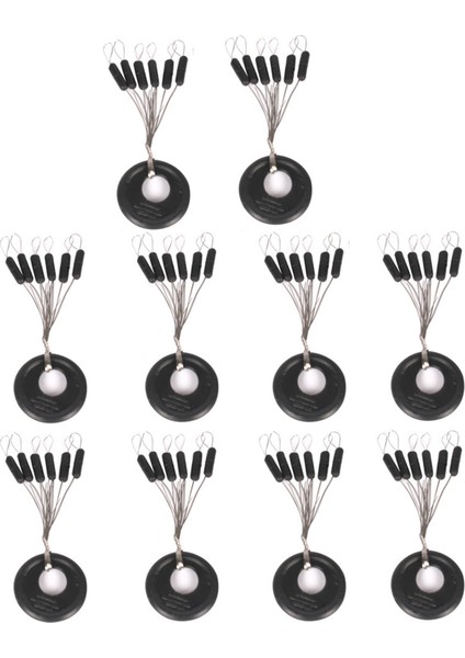 10 Adet Balıkçılık Tıpalar Siyah Kauçuk Tıpa Balıkçılık (Yurt Dışından)