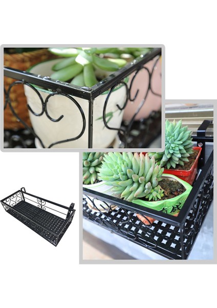 Kancalı Demir Asma Çiçek Korkuluk Raf Sepeti Balkon (Yurt Dışından) fiyatları