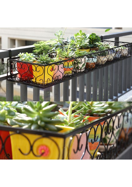 Kancalı Demir Asma Çiçek Korkuluk Raf Sepeti Balkon (Yurt Dışından) fırsatları