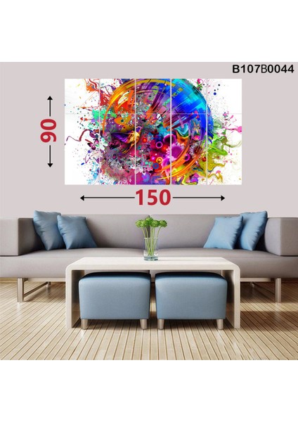 Modern Baskılı Dekoratif 15 Parçalı Ahşap Tablo Seti 90X150