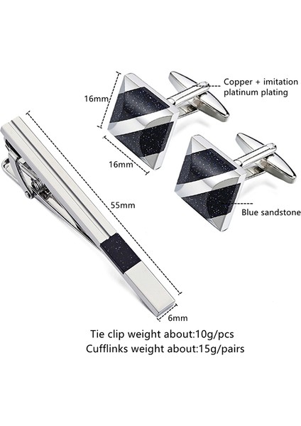 Kol Düğmeleri Kravat Klip Erkek Takı Botones Bijoux Homme Cutches Düğmeler Decorativos Klip Kravat Düğmeler | Kravat Klipler ve kol Düğmeleri. (Yurt Dışından) modelleri