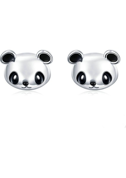 Three Beans Gümüş Kaplama Hayvan Kadınlar Için Sevimli Panda Saplama Küpe (Yurt Dışından)