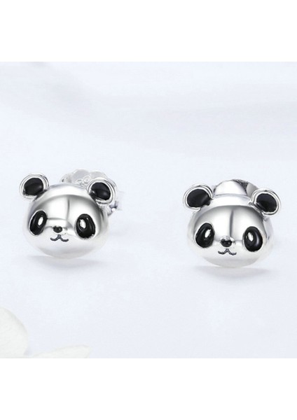Three Beans Gümüş Kaplama Hayvan Kadınlar Için Sevimli Panda Saplama Küpe (Yurt Dışından)