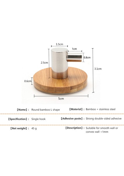 1 Adet Anahtar Tutucu Duvar Bambu Kanca Giyim Vitrin Kanca Ceket Askı Kapağı Odası Dekor Göster Duvar Çantası Tuşları Yapışkan Tutucu (Yurt Dışından) fırsatları
