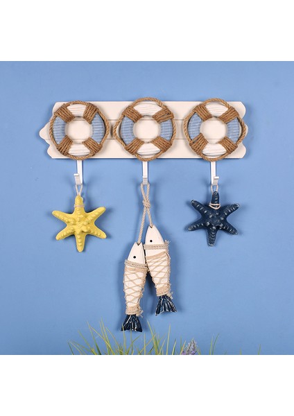 Ahşap Kanca Dekoratif Askı Duvar Anahtar Tutucu Lifebuoy Şekli Ceket Raf Ev Dekor Aksesuarları (Yurt Dışından) fiyatları