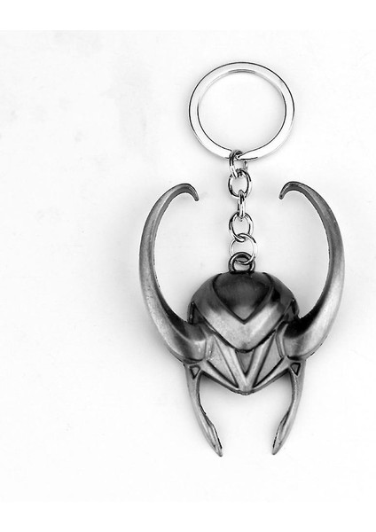 Three Beans Thor Loki Kask Maskesi Anime Anahtarlık Metal Anahtarlık Kolye Noel Hediyesi (Yurt Dışından)