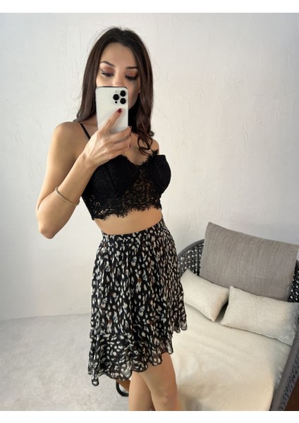 Fame Istanbul Leopar Desenli Etek