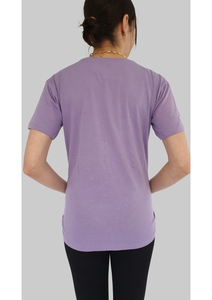 Bisiklet Yaka Taşlı Tshirt