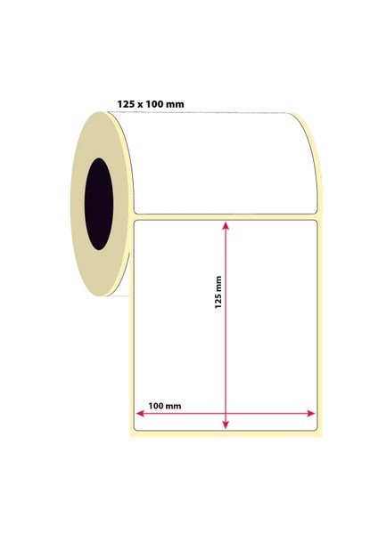 Işimiz Etiket 125X100MM Termal Etiket 6 Rulo 250 Sarım