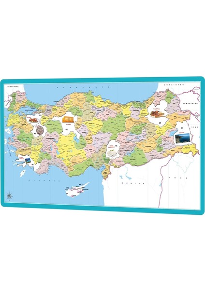 Laço Kids Il Sınırlarına Göre Kesilmiş Eğitici Türkiye Siyasi Haritası Puzzle