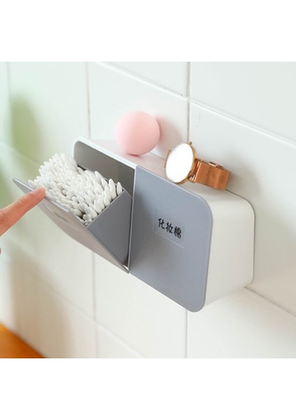 Duvara Monte Pamuklu Çubuk Saklama Kutusu Makyaj Pamuk Ped Kozmetik Konteyner Takı Organizatör Durumda Çok Amaçlı Ev Depolama | Saklama Kutuları ve bidon (Yurt Dışından) modelleri