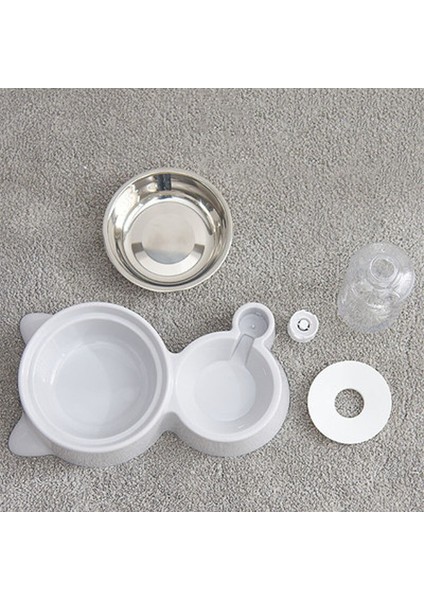 Pet Kedi ve Köpek Çift Kase Anti Boğulma Paslanmaz Çelik Otomatik Içme Suyu Besleyici Çift Amaçlı Kedi Kulak Şekli Pet Besleyici | Köpek Besleme (Yurt Dışından) modelleri