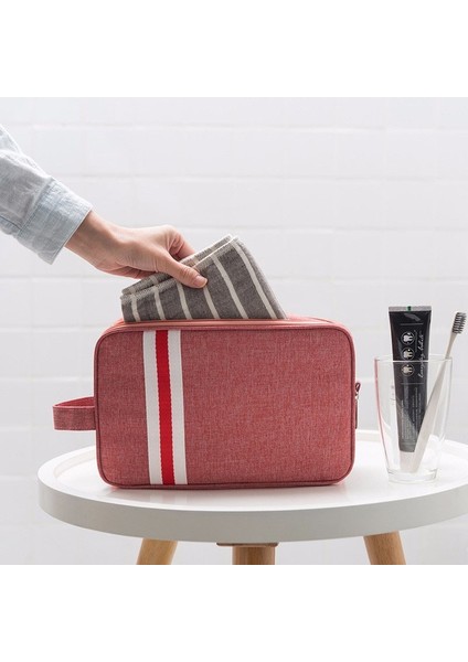 Erkekler Tuvalet Seti Polyester Seyahat Kozmetik Çantası Makyaj Taşınabilir Kadınlar Için Makyaj Çantası Organizatör Için El Çanta Fermuar Kılıfı | Kozmetik Çanta ve davalar (Yurt Dışından) fırsatları