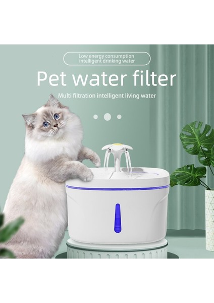 2.5l Otomatik Kedi Su Çeşmesi LED Elektrikli Dilsiz Su Besleyici USB Köpek Pet Drinker Kase Kedi Köpek Için Pet Içme Dağıtıcısı | Kedi Besleme ve sulama Malzemeleri (Yurt Dışından)