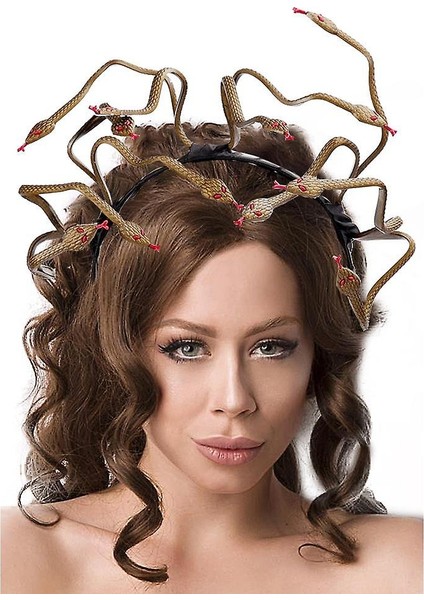 Evet Fit Cadılar Bayramı Yılan Kafa Bandı Medusa Cosplay Carnival Masquerade Için Hairband (Yurt Dışından)