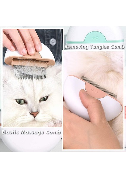 2-In-1 Kedi Tarak Köpek Bakım Fırçası Epilasyon Tapınma Temizleme Masaj Tarakları En Iyi Pet Saç Fırçaları (Haki) (Yurt Dışından)