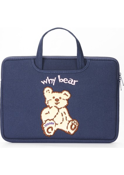 Nakış Ayı Tablet Kol Çantası Için ipad 14 Inç Laptop Kol Çantası Cebi Için | Kozmetik Çanta ve davalar (Yurt Dışından)