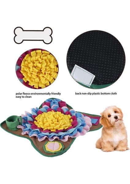 Köpek Snuffle Mat Burun Kokusu Eğitim Sniffing Pad Köpek Bulmaca Oyuncak Yavaş Besleme Kase Gıda Dağıtıcı Halı Yıkanabilir Pet Malzemeleri | Köpek Oyuncakları (Yurt Dışından)