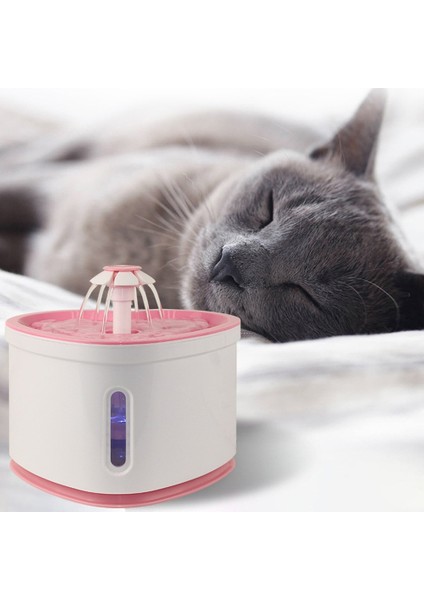 2.0l Otomatik Kedi Su Çeşmesi Içme LED Gece Aydınlatma Pet Su Dağıtıcı USB Şarj Kediler Su Besleyici Kase | Kedi Besleme ve sulama Malzemeleri (Yurt Dışından)