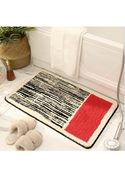 Paspas 50 * 80 Banyo Mat Emici Yumuşak Kilim Oturma Odası Anti Kayma Giriş Mat Kapı Mat Makinesi Yıkanabilir Halı (Kırmızı) (Yurt Dışından) fiyatları