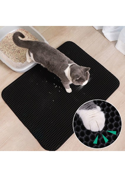 Kedi Çöp Ped Su Geçirmez Çift Katmanlı Kaymaz Pet Çöp Ped Kedi Sürtünme Ayak Pedi Kedi ve Köpek Genel Evcil Hayvan Malzemeleri (Yurt Dışından) fiyatları