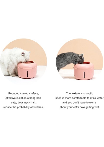 2.5l Pet Kedi Çeşmesi Içme Otomatik Kedi Çeşmesi Su Içme Besleyici Köpekler Kediler Su Dağıtıcı Içme Kase Elektrikli USB | Kedi Besleme ve sulama Malzemeleri (Beyaz) (Yurt Dışından) fırsatları