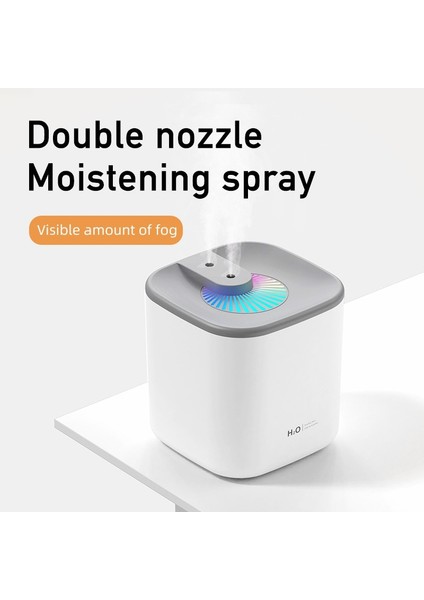 3000 ml Büyük Boylu Çift Sprey Ev Hava Nemlendirici LED Işık ile Masaüstü Mist Maker Ev Ofis Yatak Odası Için Sessiz Püskürtücü | Nemlendiriciler (Yurt Dışından) modelleri