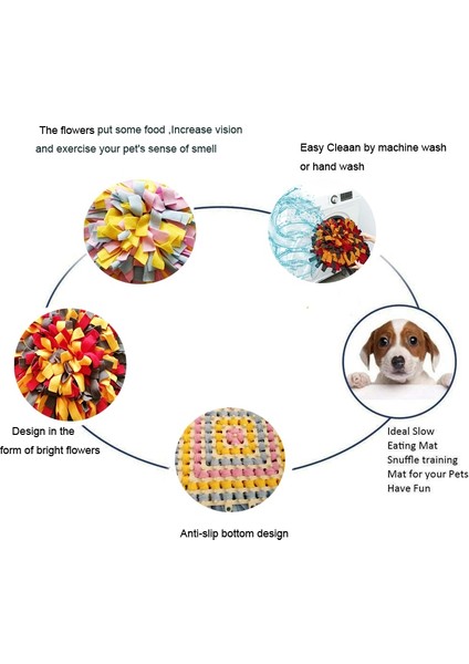 Pet Snuffle Mat Köpek Besleme Mat Dayanıklı Interaktif Bulmaca Köpek Oyuncaklar Kediler Köpek Evcil Hayvanlar Için Doğal Yuvarlanma Becerilerini Teşvik Ediyor | Köpek Oyuncakları (Yurt Dışından) fırsatları