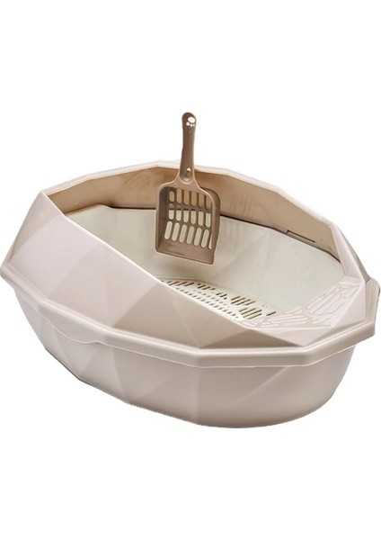 Açık Üst Kedi Çöp Kutusu Kiti Scoop Kitty ile Kepçe Kediği Çöp Kutusu Pan Kapalı Muhafaza Anti Splash Pet Temizlik Malzemeleri | Litter houshreaking (Yurt Dışından)