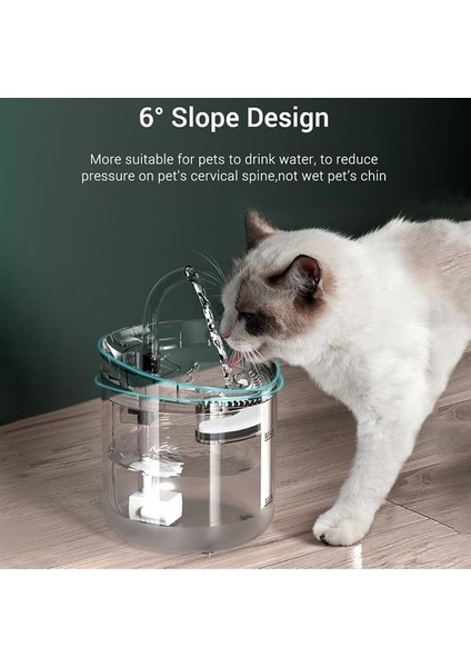 1.8l Otomatik Pet Su Çeşmesi Şeffaf Köpek Su Dağıtıcı Ultra Sessiz Clear Pet Içme Çeşmesi Kediler Köpekler Için Içme Çeşmesi | Kedi Besleme ve sulama Malzemeleri (Yurt Dışından) modelleri