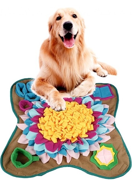 50X50 cm Pet Köpek Snuffle Mat Burun Kokusu Eğitim Sniffing Pad Yavaş Besleme Kase Gıda Dağıtıcı Halı Stres Puzzle Rahatlatmak | Köpek Oyuncakları (Yurt Dışından)