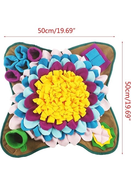 50X50 cm Pet Köpek Snuffle Mat Burun Kokusu Eğitim Sniffing Pad Yavaş Besleme Kase Gıda Dağıtıcı Halı Stres Puzzle Rahatlatmak | Köpek Oyuncakları (Yurt Dışından)