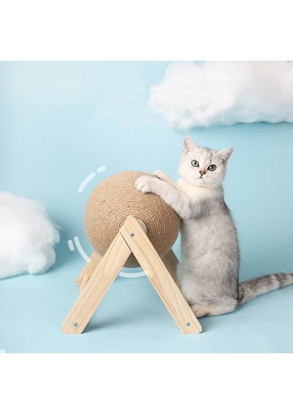Kedi Oyuncak Ahşap Kedi Kıyma Topu Taşlama Pençe Sisal Halat Dayanıklı Pet Malzemeleri (Yurt Dışından) fiyatları