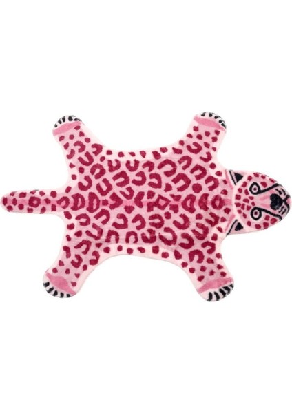 Pembe Leopar Desen Halı Mat Yıkanabilir Halı (Yurt Dışından)
