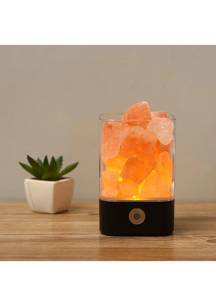 Tuz Lambası Himalaya Kristal Tuz Taş Lambası Negatif Iyon Hava Arıtma Lambası Uyku Yardımı Uyku ile Yaratıcı Yatak Odası Lambası | LED Masa Lambaları (Yurt Dışından)